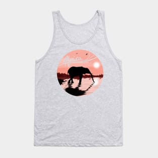 Africa Elephant Silhouette Artwork Tank Top